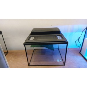 Террариум 25л с мостиком, крышка+свет черный