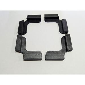 УГОЛКИ ДЕРЖАТЕЛИ ПОКРОВНОГО СТЕКЛА 4 ШТ ( НА СТЕКЛО 5 ММ ) ЧЕРНЫЕ