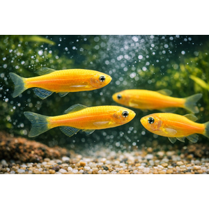 Данио Гло Жёлтый (Danio Glo Fish) — генетически модифицированная форма аквариумной рыбки данио-рерио (Danio rerio), обладающая флуоресцентным свечением.