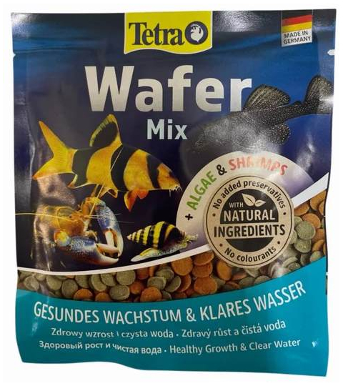 TetraWaferMix 15г (пакетик) - корм для всех донных рыб в  виде плотных чипсов