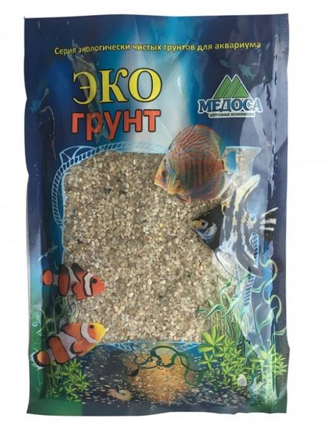 Натуральный кварцевый грунт «Куба-XL» окатанный 2,0-5,0 мм 1 кг