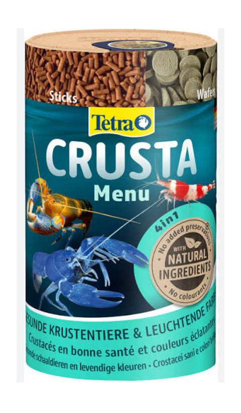 TetraCrusta Menu 100мл - специальный корм для раков и креветок. В одной баночке - 4 вида корма